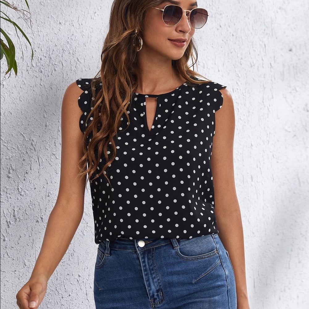 Polka dot blouse